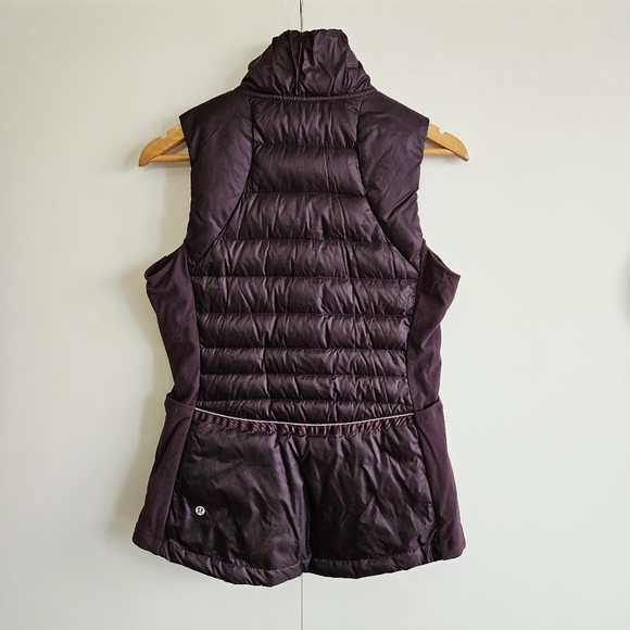 LULULEMON Down For A Run Vest II Black Cherry Size 8 - Picture 8 of 11